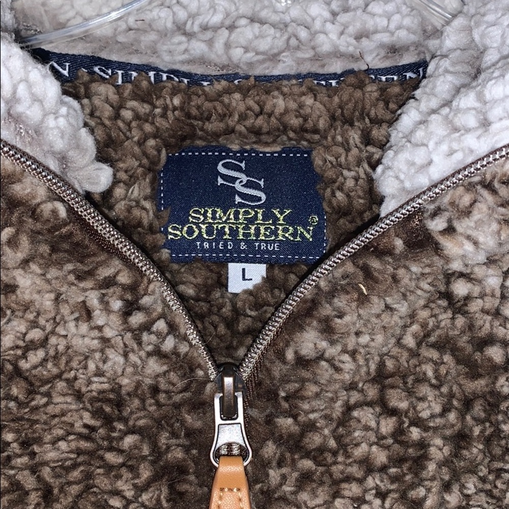 Simply Southern fuzzy quarter zip - Picture 2 of 2